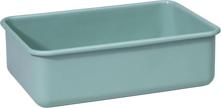 Riess, 0425-126, Vorratsbehälter ohne Deckel, 23x15x7cm, Emaille, Design SERVE + STORE, SALBEIGRÜN,