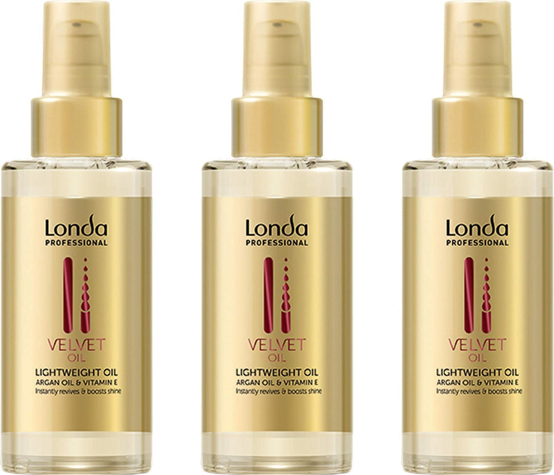 Londa Velvet Oil Lightweight Oil 3x100 ml Unparfümiert 100 ml (3er Pack), Unparfümiert 100 ml (3er P