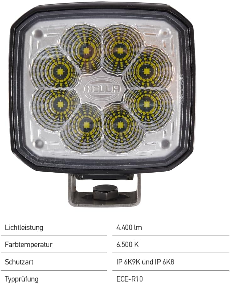 HELLA - LED-Arbeitsscheinwerfer - Ultra Beam Gen. II - 12/24V - 4400lm - Anbau/geschraubt - schwenkb