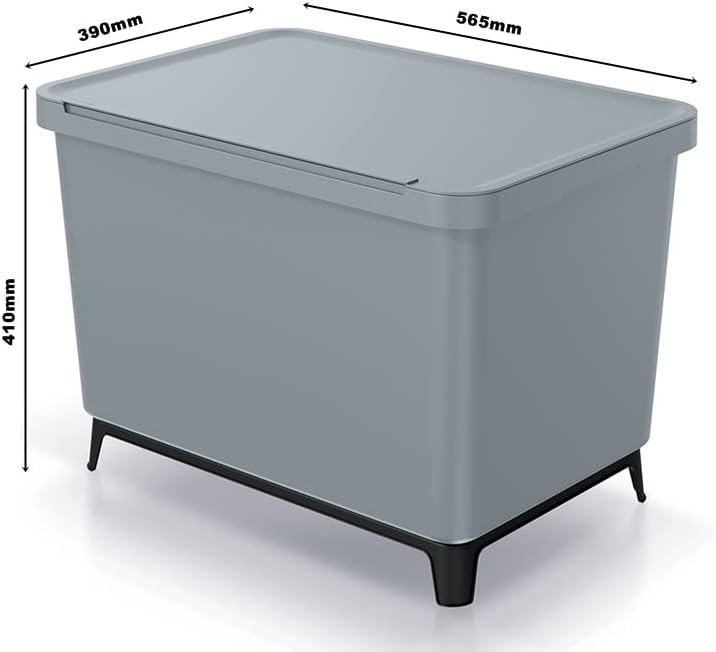 BirnePower Mülleimer 3er Set 1x 23L + 2x 10L Müllbehälter Abfalleimer 43L Mülltrennsystem Müllsammle