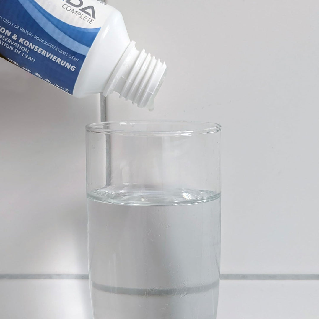 WM aquatec – DEXDA Complete 500 ml zur Trinkwasserdesinfektion &amp; Wasserkonservierung für Camping, Wo