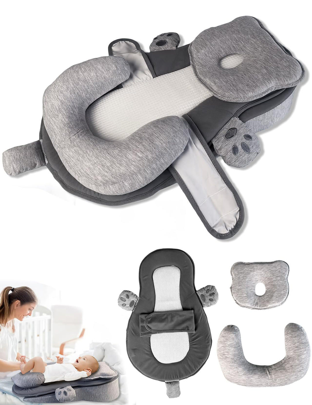 Stillkissen, Breiteres Stillkissen Memory-Schaum Stabile und Komfort | Multifunktionales Breastfeedi