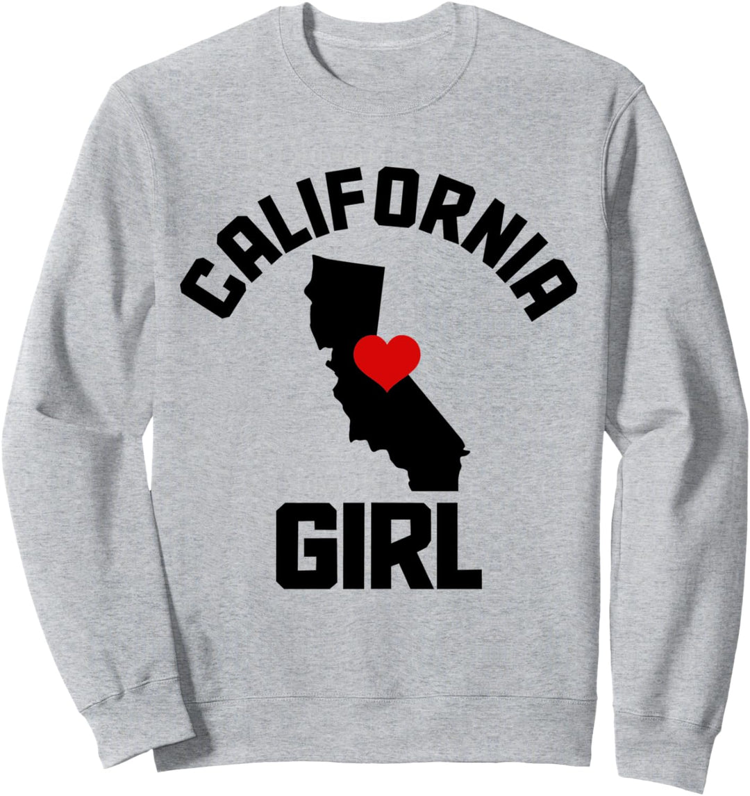 Karte des kalifornischen Herzstaates für Mädchen Sweatshirt