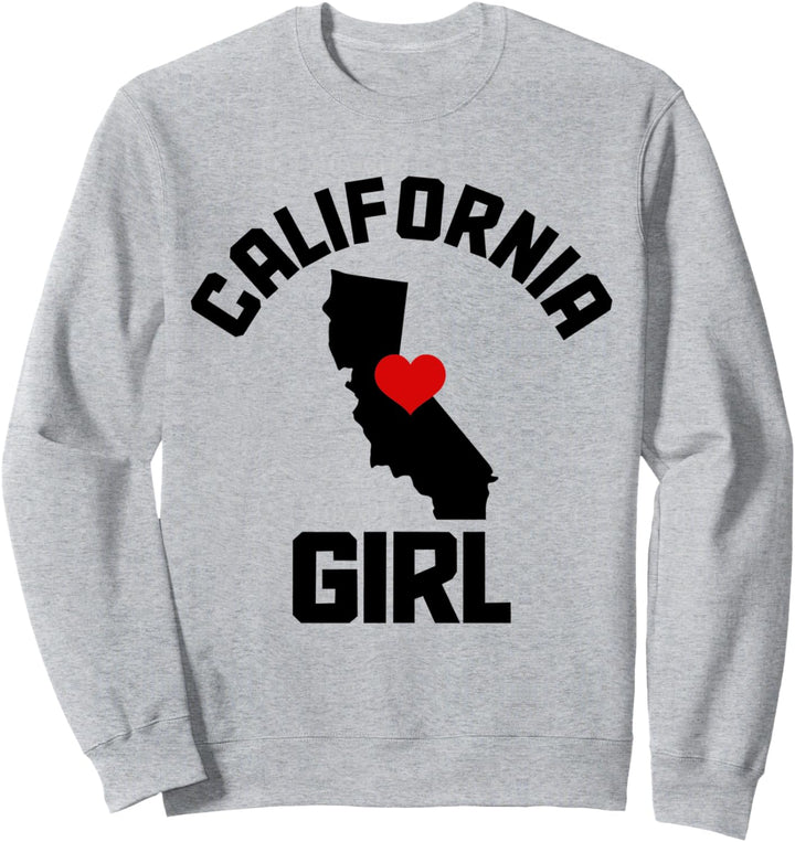 Karte des kalifornischen Herzstaates für Mädchen Sweatshirt