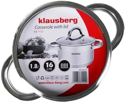 Topf Induktion Kochtopf, Edelstahl, mit Glasdeckel Dampfloch, unbeschichtet, für alle Herdarten, Bac