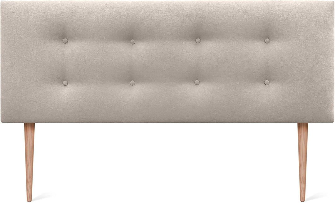 DHOME Kunstleder oder Stoff Kopfteil AQUALINE Pro mit 2 Reihen von Knöpfen gepolstertes Kopfteil Lux