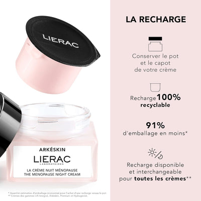 Lierac Arkeskin Nachtcreme, korrigiert sichtbare Zeichen der Menopause auf der Haut, Format 50 ml