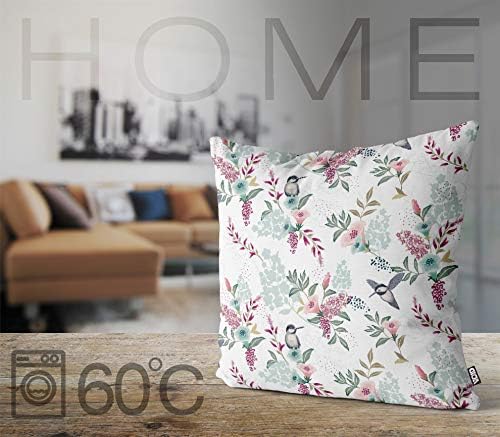 VOID Kolibri Blumen Kissenbezug Kissenhülle Sofakissen Kissen Deko Outdoor-Kissen Dekokissen, Kissen