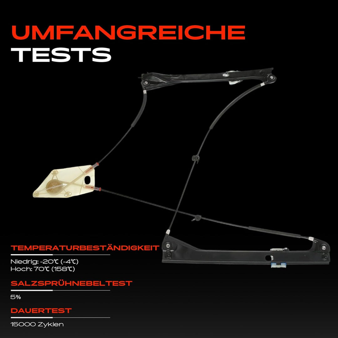 Frankberg Fensterheber Elektrisch Ohne Motor 2/3 Türer Vorne Rechts Kompatibel mit Polo 6R 6C Schräg