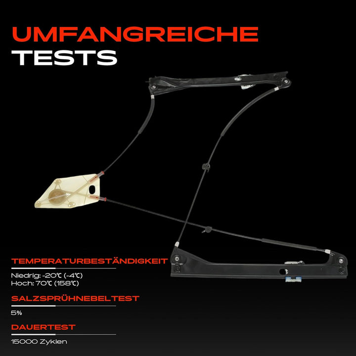 Frankberg Fensterheber Elektrisch Ohne Motor 2/3 Türer Vorne Rechts Kompatibel mit Polo 6R 6C Schräg