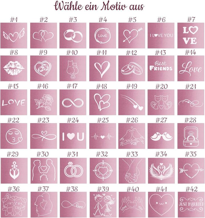 Liebesschloss mit Gravur + 2 Schlüssel - Rosa - frei gestaltbares einzigartiges Liebes Schloss, pers