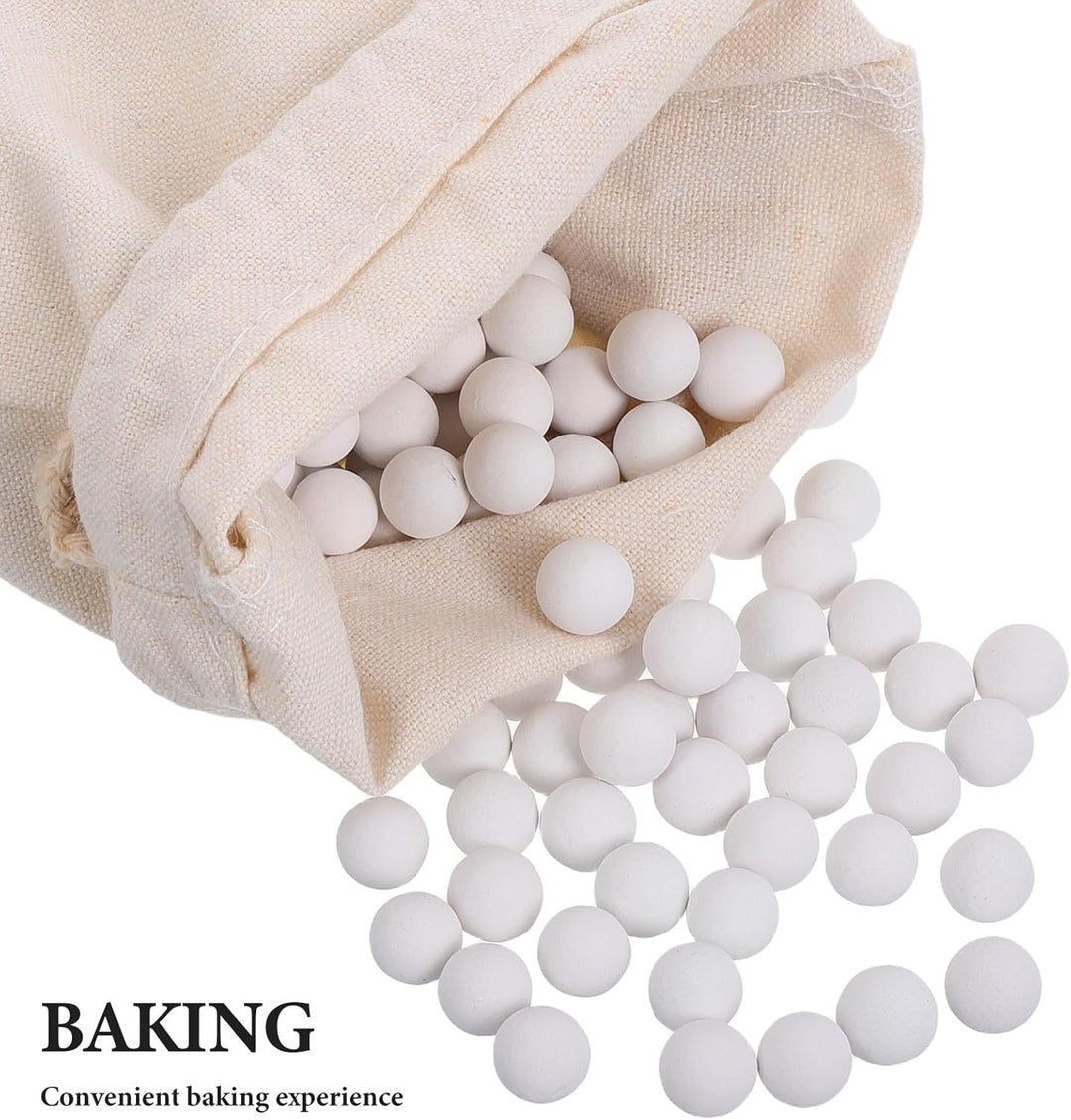 GALPADA 1 Set Keramik-Backsteine mit Beutel – Wiederverwendbare Perlen zum Blindbacken von Kuchen