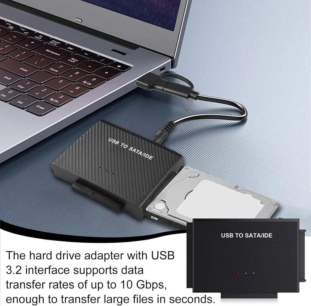 USB 3.0 zu SATA IDE Adapter, USB 3.0 zu IDE/SATA Festplatte Adapter Für 2,5/3,5 Zoll SATa & IDEHDD/S