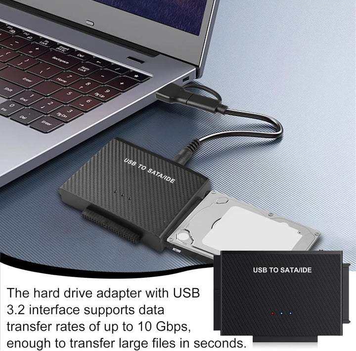 USB 3.0 zu SATA IDE Adapter, USB 3.0 zu IDE/SATA Festplatte Adapter Für 2,5/3,5 Zoll SATa & IDEHDD/S