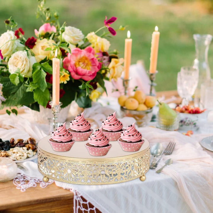Gold Cake Stand Metal Cupcake Display Stand Glossy Metallic Finish Holder für Hochzeit Geburtstag Na
