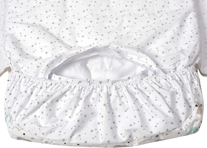 FlyIdeas Next 2 Me Beistellbett Bettwäsche-Set 83x50 cm, 4 STK. Mit Bettdecke - Spannbettlaken Babyb