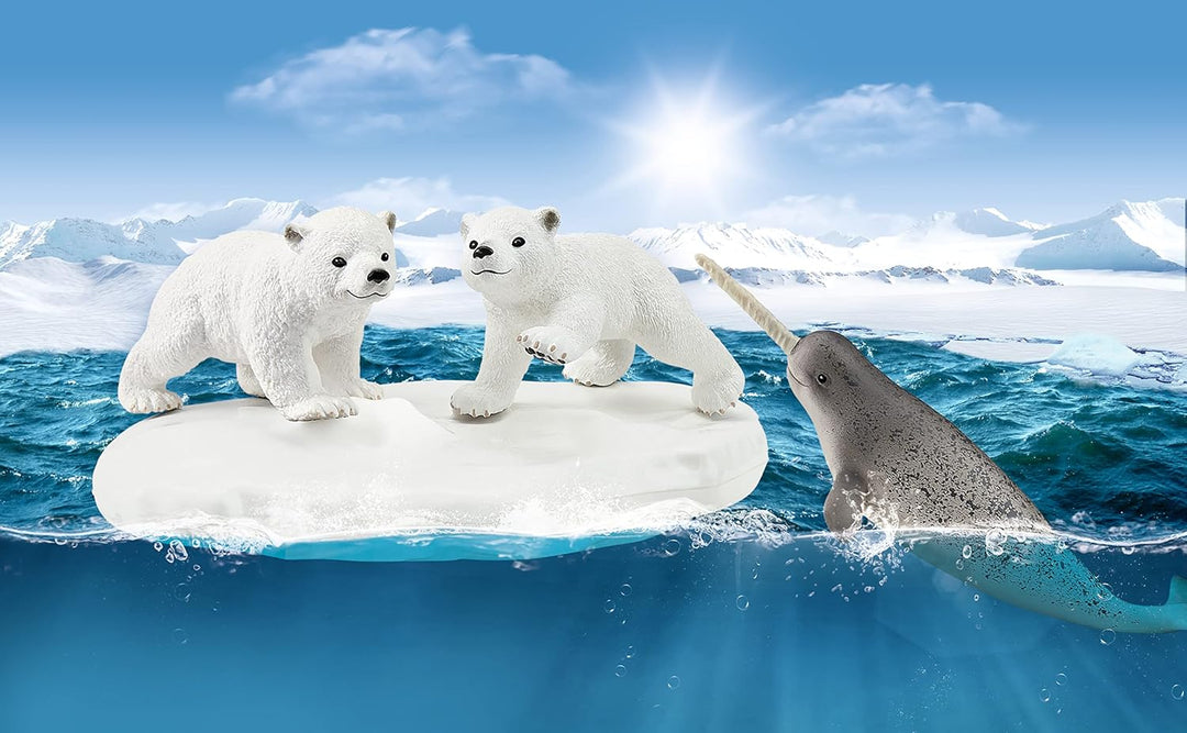 SCHLEICH 42531 Eisbären-Rutschpartie, ab 3 Jahren, WILD Life - Spielset, 4 Teile Standardverpackung,