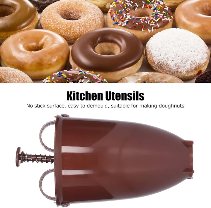 01 Donut Maker, manuelles Küchenwerkzeug zum einfachen Herauslösen von Donuts (braun), Braun