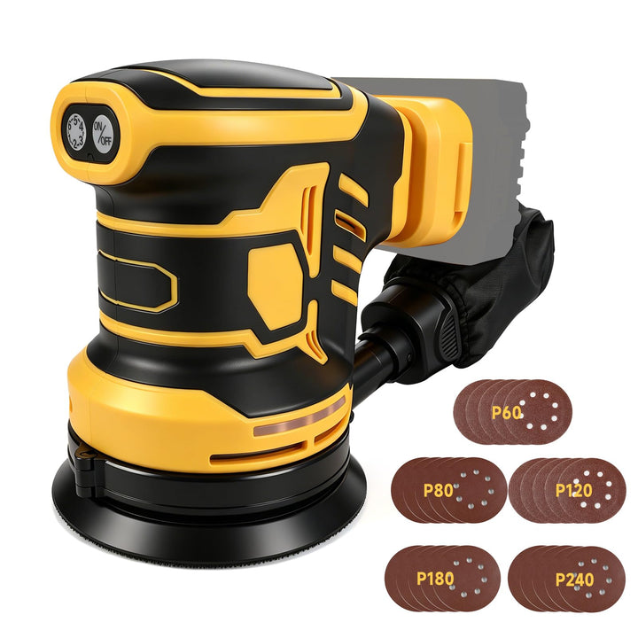 Bürstenloser Exzenterschleifer, kompatibel mit Dewalt 18-20 V, 125 mm Brushelss Elektrischer Handsch
