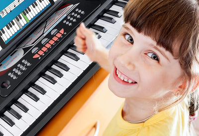 McGrey BK-4910BK Keyboard - Kinder Keyboard mit 49 Tasten - Einsteigerkeyboard mit 16 Sounds und 10