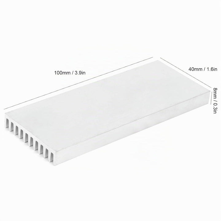 10Pcs Aluminium Kühlkörper, 40x8x100mm Kühler Kühlrippe, für Router, Motherboard, Platine, CPU, Tran