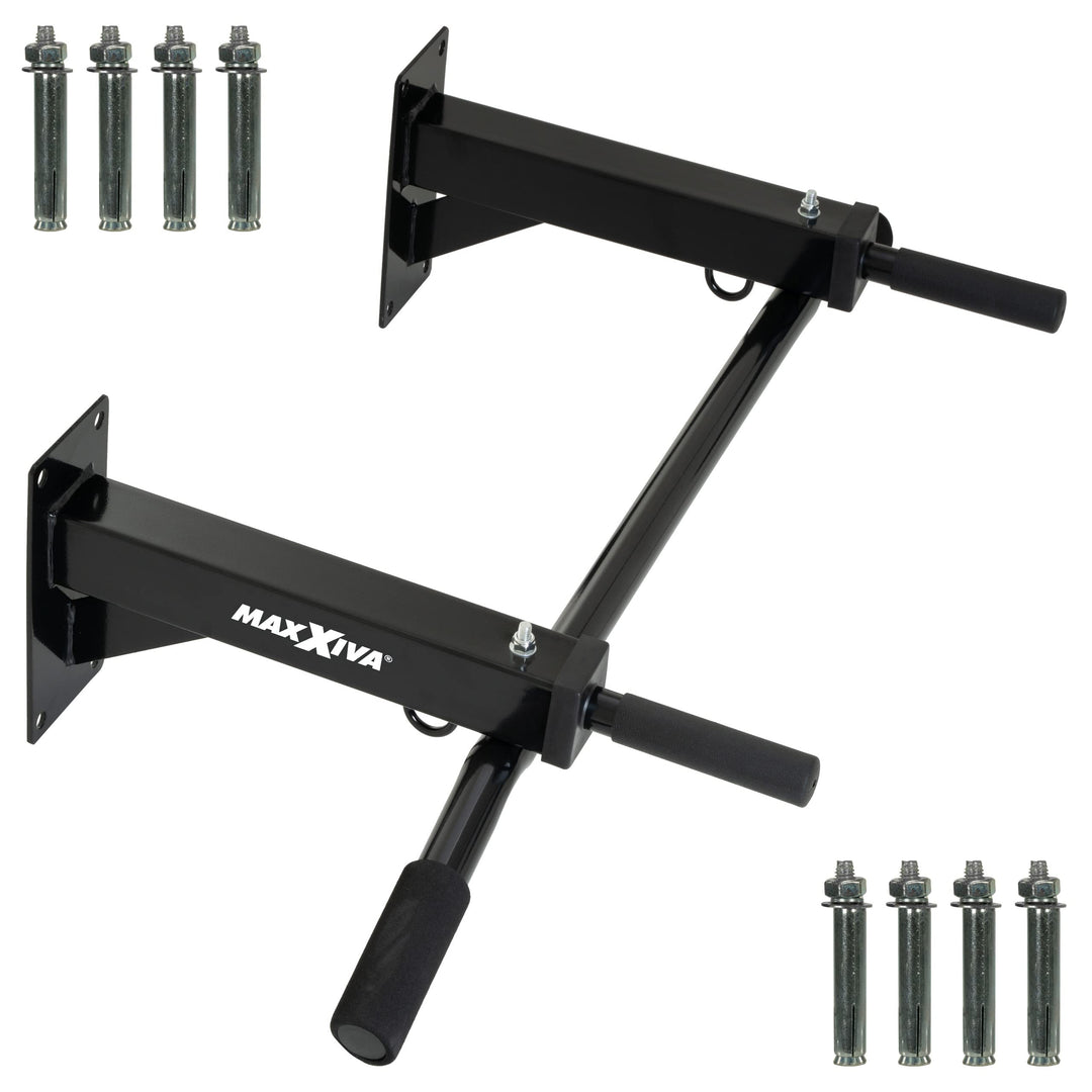 Klimmzugstange für Wandmontage schwarz für Workout Kraftübungen Bodybuilding Fitness-Training Reckst