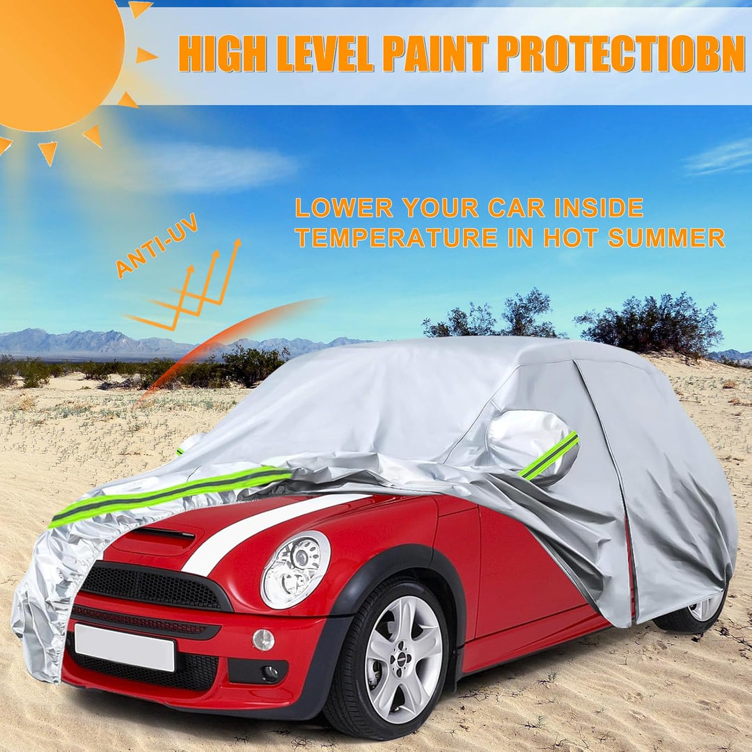 Autoabdeckung Vollgarage Ersatz für Mini Cooper 3 Doors 2000-2022, Allwetter Reflektierende Autoabde