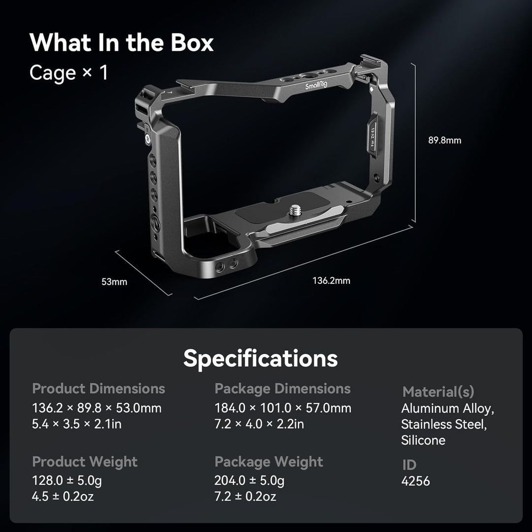SMALLRIG ZV-E1 Cage Käfig für Sony ZV-E1, vollständiger Kamerakäfig für Sony Alpha ZV-E1, integriert