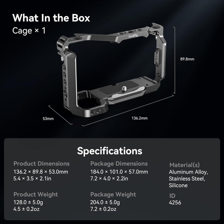 SMALLRIG ZV-E1 Cage Käfig für Sony ZV-E1, vollständiger Kamerakäfig für Sony Alpha ZV-E1, integriert