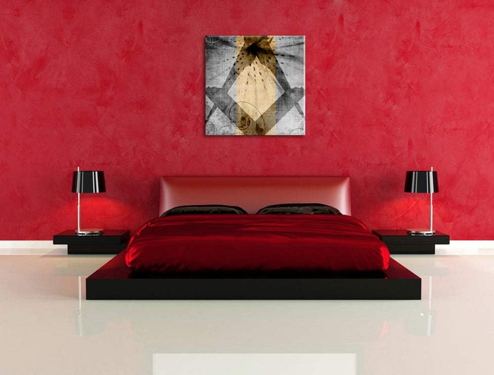 Pixxprint Symbol Freimaurer als Leinwandbild/Grösse: 70x70 cm/Wandbild/Kunstdruck/fertig bespannt, 7