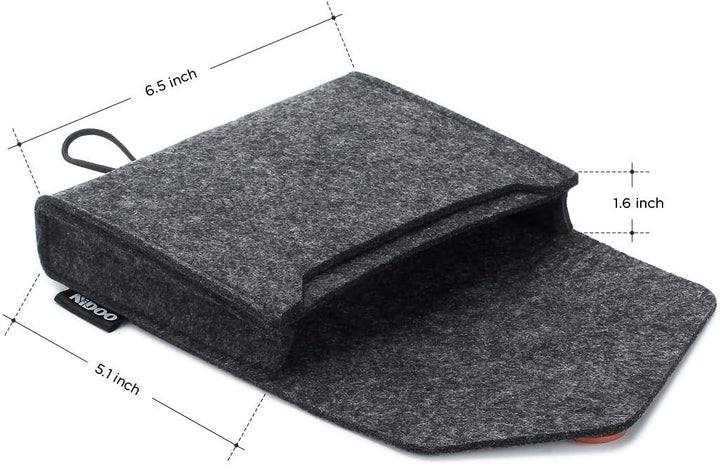 Nidoo Tragbare Filztasche für Maus, Handy, Kabel, Festplatte, Powerbank etc. Dunkelgrau 6.3 pouces d