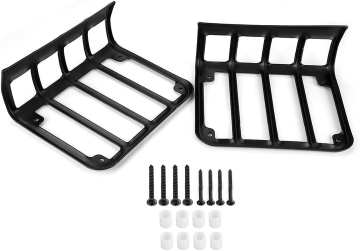 Yctze 1 Paar Rücklicht Lampenabdeckung, Aluminiumlegierung Rücklichter Guard Protector für JK Wrangl