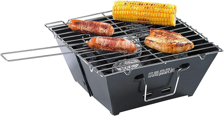 PEARL Klappgrill: 2er-Set flach zusammenklappbare Kohle-Grills, Grillfläche je ca. 24,5 (Minigrill,