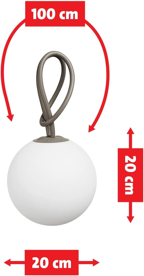 Fatboy® Bolleke Taupe | Hängelampe für Innen & Aussen | ohne Kabel | aufladbar mit USB Beige, Beige