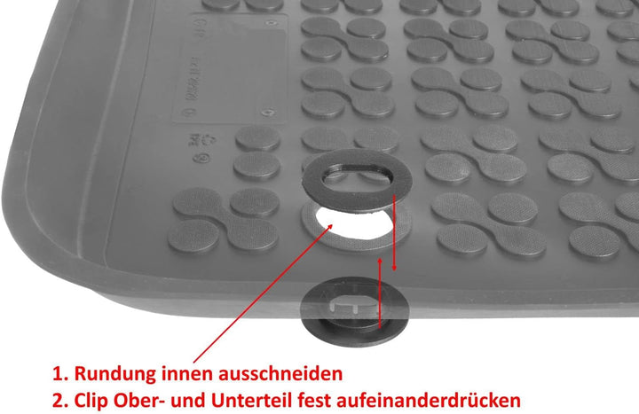 Hohe Gummi Fussmatten passend für Toyota RAV4 ab 4/2013-12/2018 AZUGA AZ10300217 Automatten Gummimat