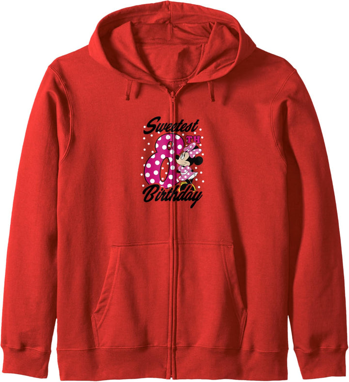Disney Minnie Mouse Pink Polka Dot Sweetest 8th Birthday Kapuzenjacke