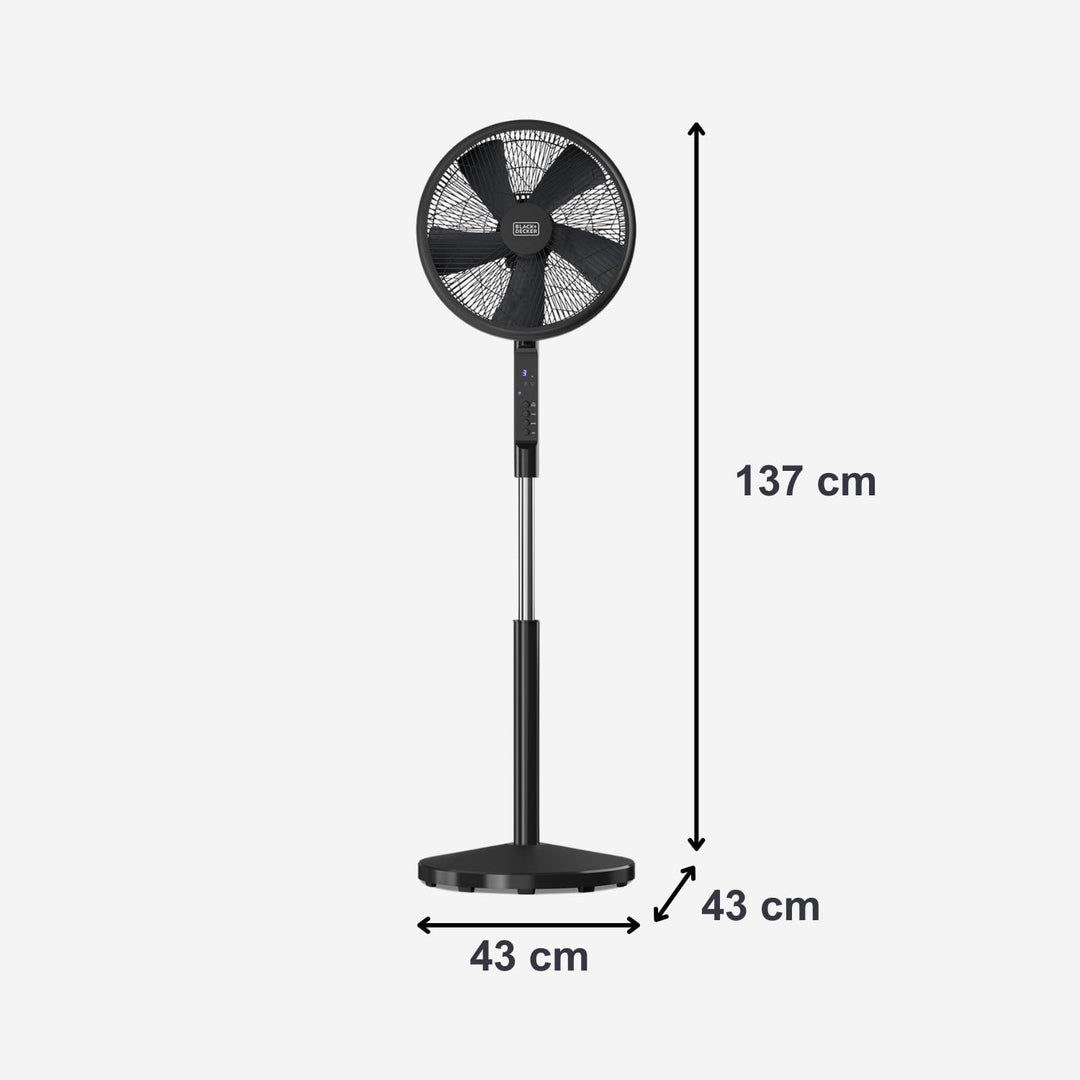 BLACK+DECKER - Standventilator BXEFP51E | 55W | 3 Geschwindigkeiten | 3 Modi: Natur, Brise, Schlaf |