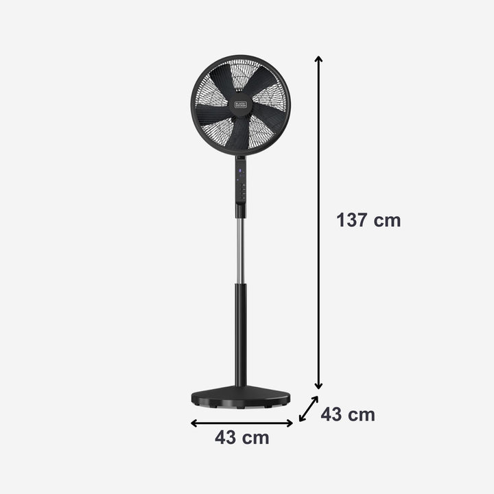 BLACK+DECKER - Standventilator BXEFP51E | 55W | 3 Geschwindigkeiten | 3 Modi: Natur, Brise, Schlaf |