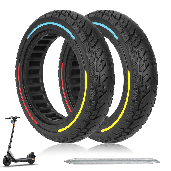 10×2.125 Zoll E Scooter Solid Reifen，250x54 Elektroroller Vollgummireifen für Ninebot F20 F25 F30 F4
