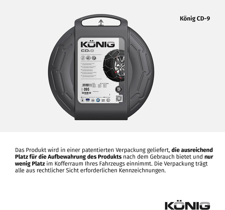 KÖNIG CD-9 050 Schneeketten, 2 Stück, CD-9 050