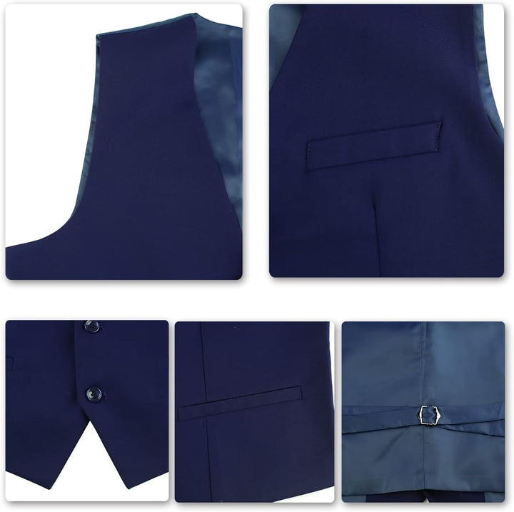 Cloudstyle Anzug Herren Slim Fit 3 Teilig Krawatte Anzüge Business Herrenanzug Sakko für Hochzeit XL