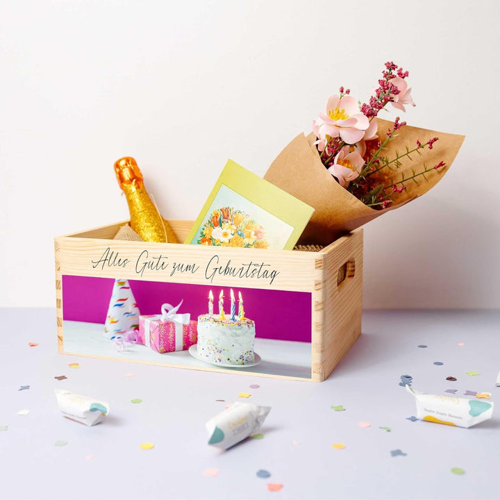 Creative Deco Personalisiert Geschenke Wunschtext + Foto | Fotogeschenke Holzkiste | Dein Eigenes Bi