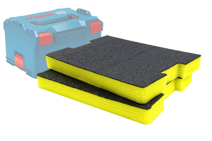 Shadow Foam L-Boxx Einsätze [Doppelpack] für Bosch L-Boxx 102-374 Schaumstoff für Sortimo L-Boxx Mod