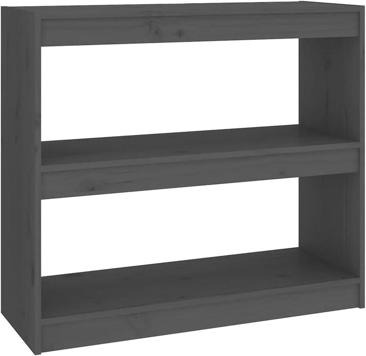WIFESE Bücherregal Raumteiler 80x30x71,5 cm 2 Fächer Holzregal Standregal Bookshelf Aufbewahrungsreg