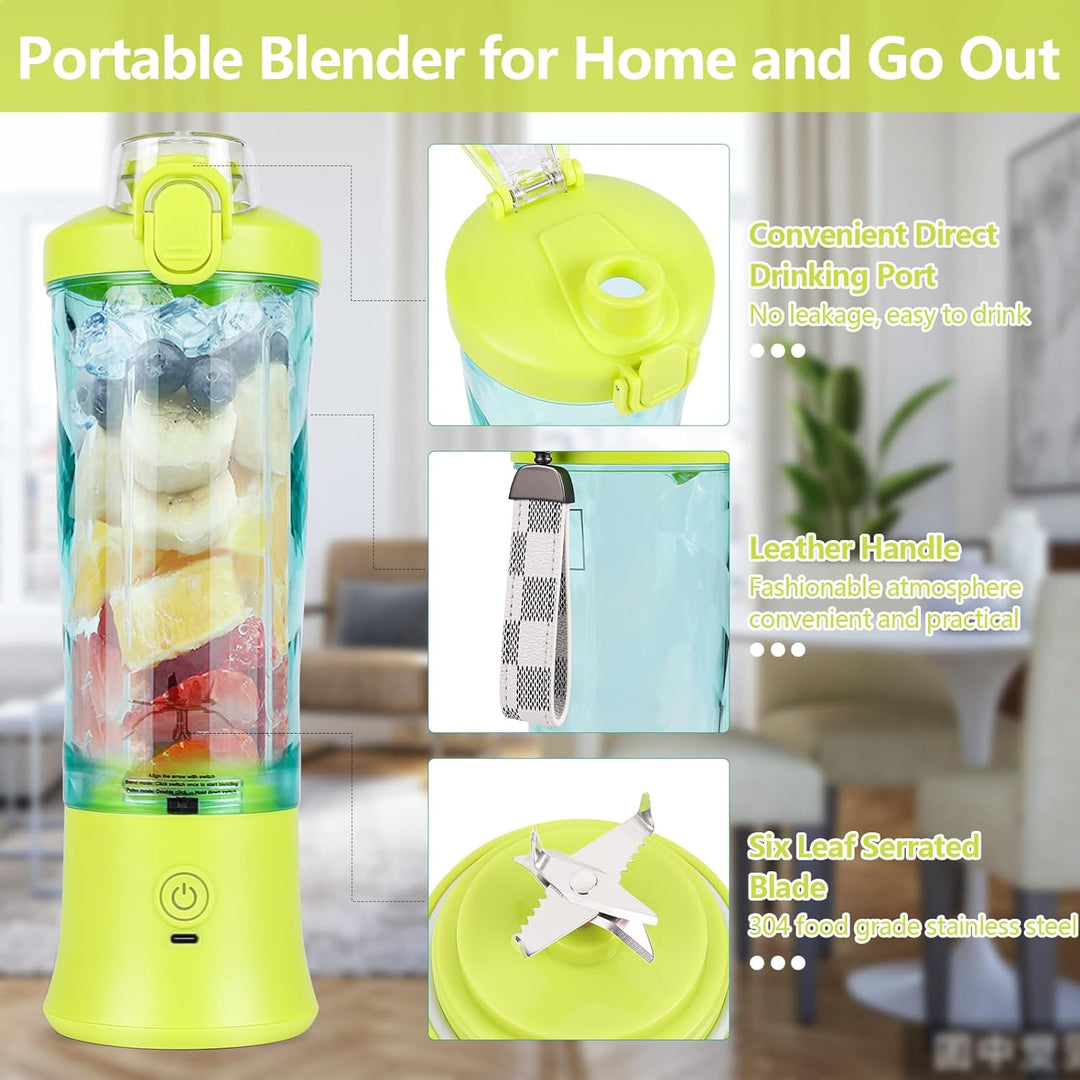 Dreamhigh® Mixer Smoothie Maker, 600ml Tragbarer Mixer für Smoothies und Shakes mit 6 Klingen, 4000m