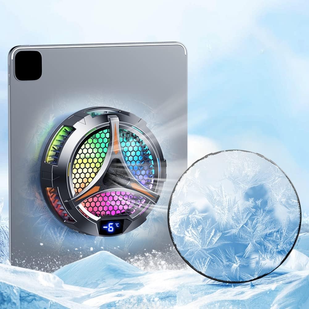 X42 Tablet KüHler Tablet KüHler RGB Beleuchtung 10Cm Magnetischer HalbleiterküHler LüFter für Tablet