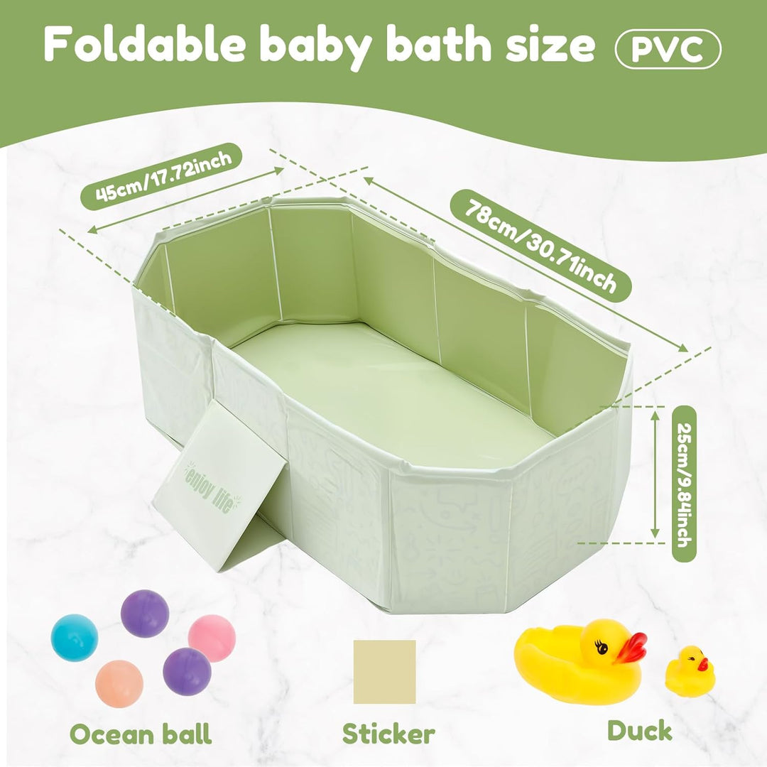 Faltbare Babybadewanne, Badewanne Kinder Grosse Kleinkindbadewanne Tragbares Duschbecken mit Newborn