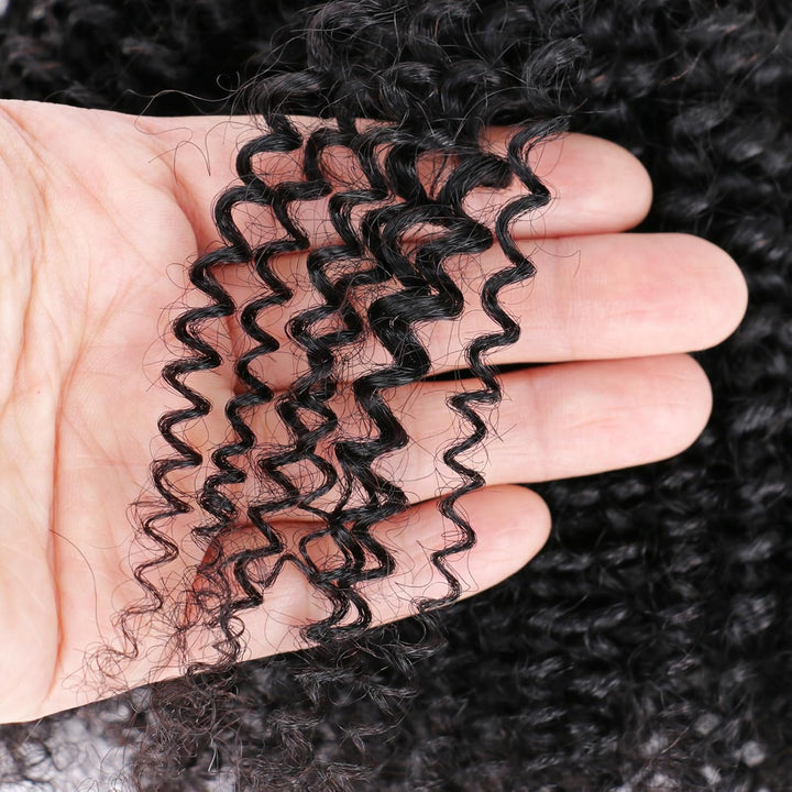 Human Hair Bundles for Black Women Mongolian Afro Kinky Curly Human Hair Extension Single Bundle Unp