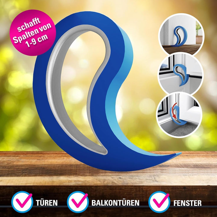 STOPPY, Stoppi, Fensterstopper, Türstopper, Türkeil, Türhaken, Fensterklammer, 12er Set (erhältlich