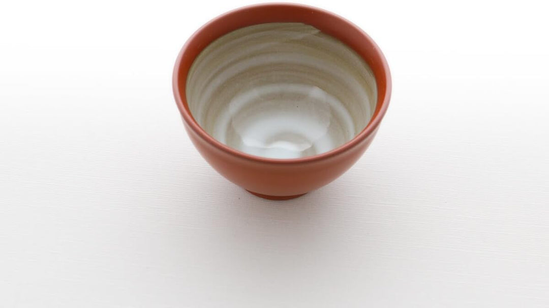 Original japanische Teekanne, Kyusu, mit 5 Becher: Shu Hiramaru. Integriertes Tee-Sieb aus Edelstahl